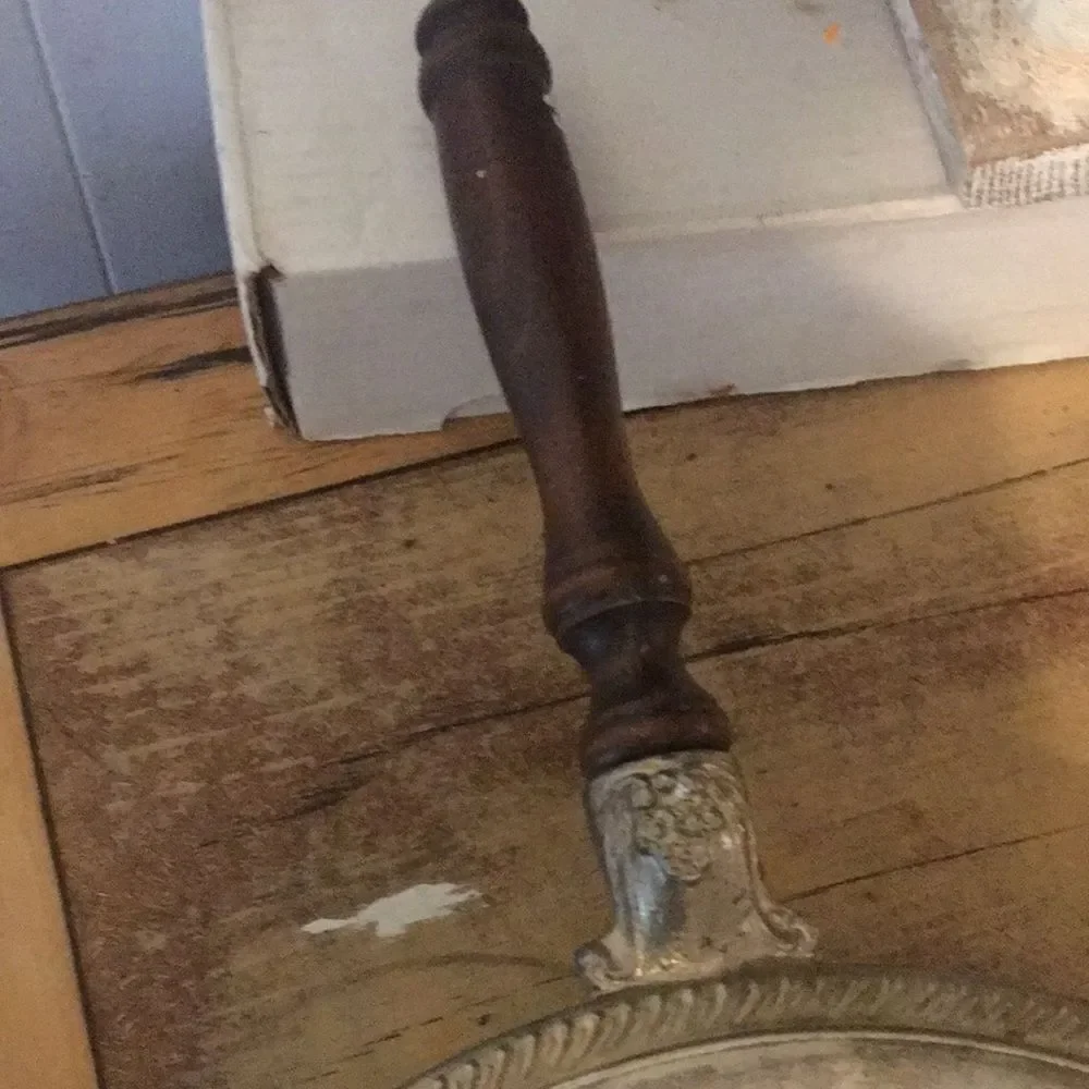 Vintage silver plated frying pan